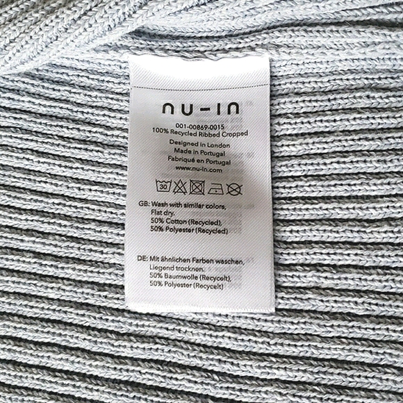 🌍 nu-in 100% recycled ribbed cropped cardigan - Picture 10 of 10